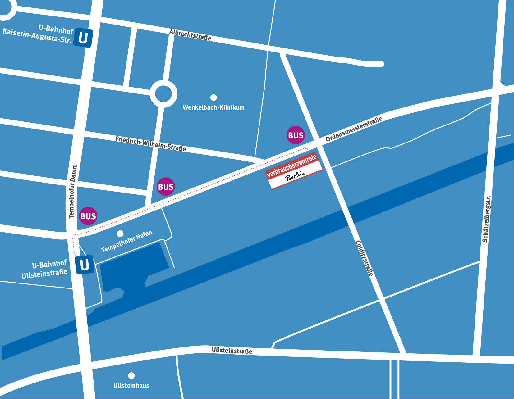 Anfahrtsweg Ordensmeisterstraße