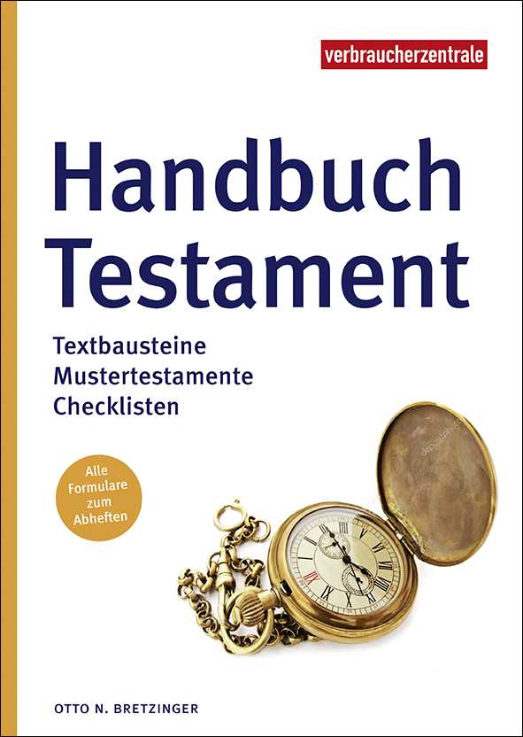 Titelbild des Ratgebers "Handbuch Testament"