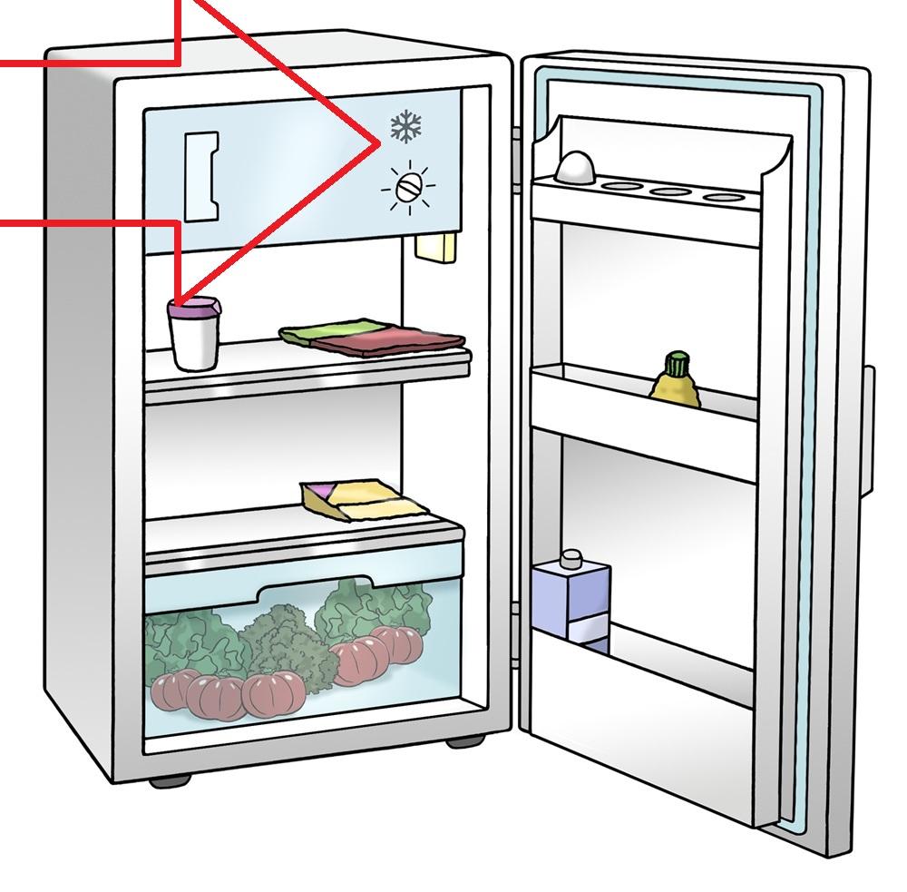 Gefrierfach im Kühlschrank