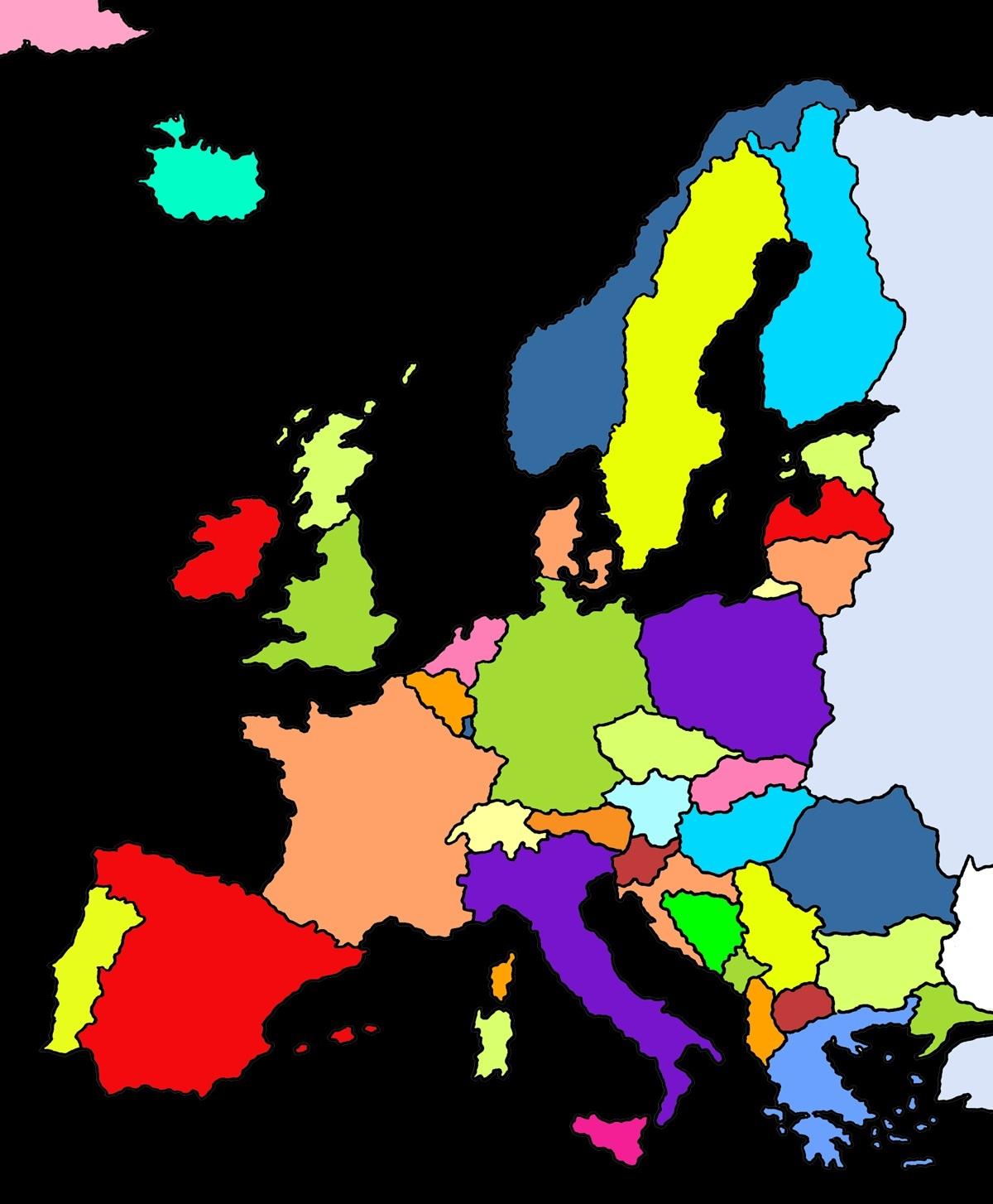 Europa Karte bunt