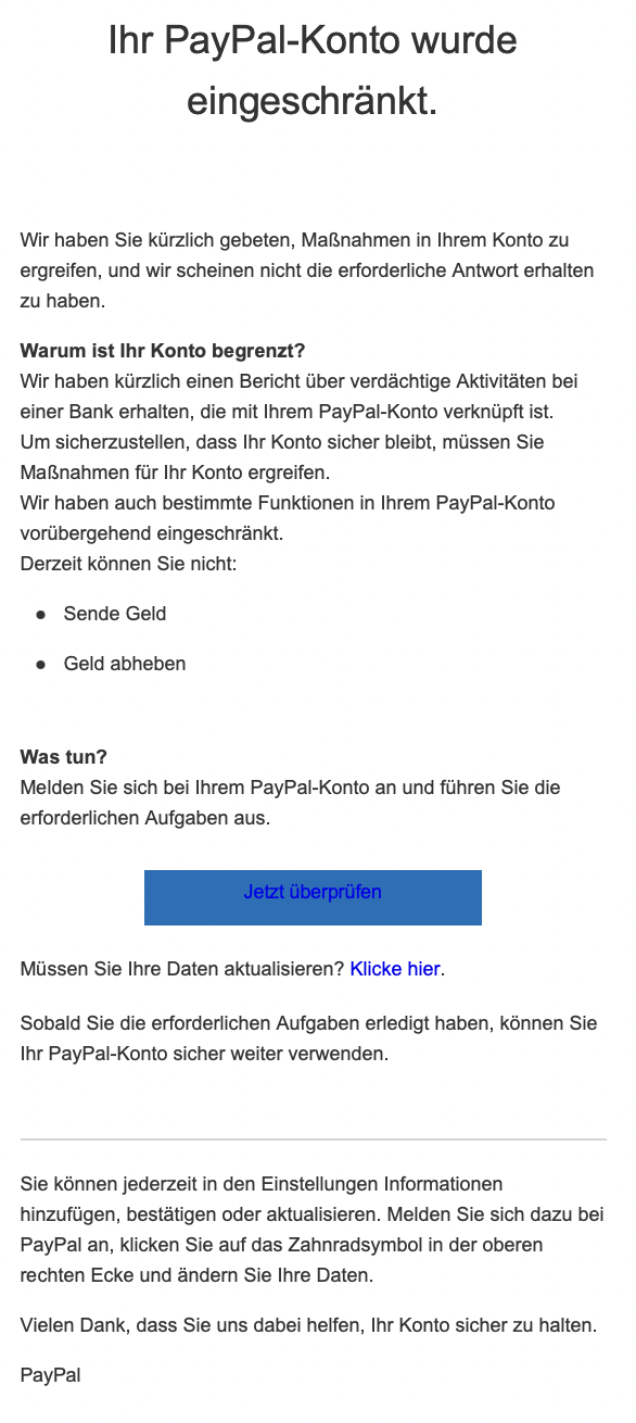 PayPal Phishing