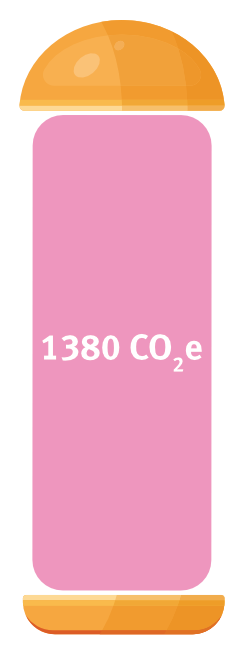 Illustration: Patty aus Rinderhackfleisch: 1380 CO2e