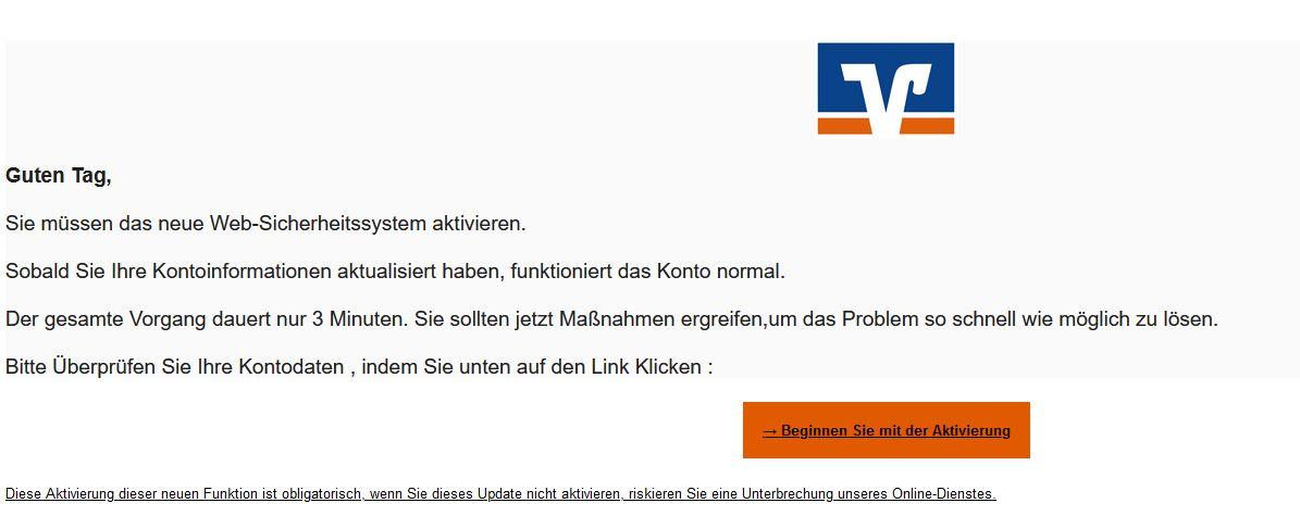 Volksbank Phishing