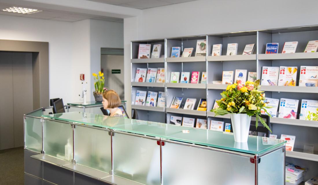 Blick auf den Counter am neuen Standort