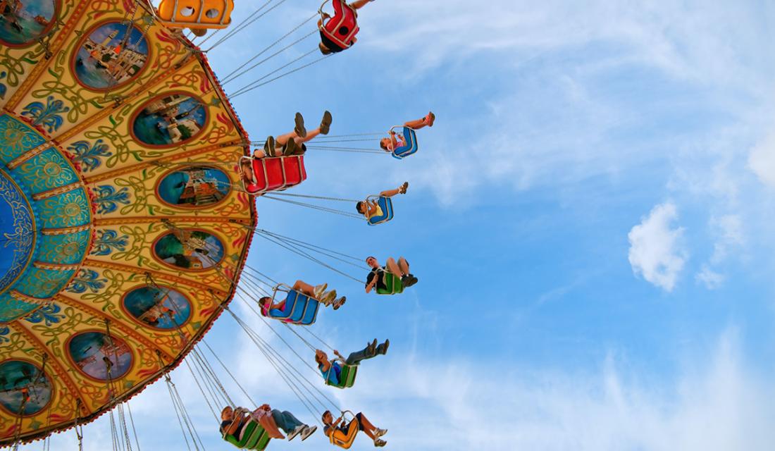 Karussell Menschen Freizeitpark 