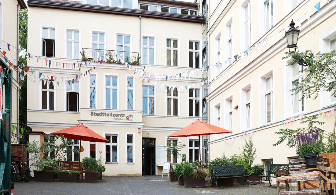 Eingangshof des Stadtteilzentrums Pankow