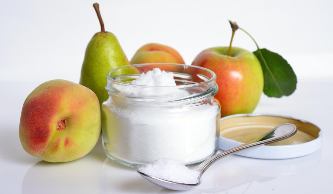 Traubenzucker und Früchte