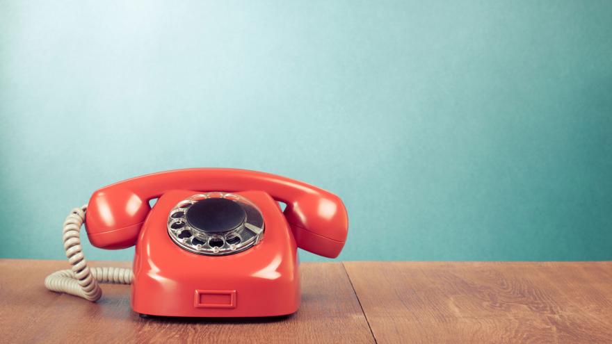 Rotes Telefonapparat