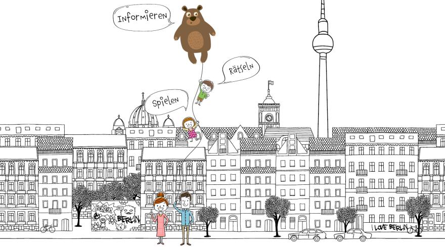 Illustration der Skyline Berlins