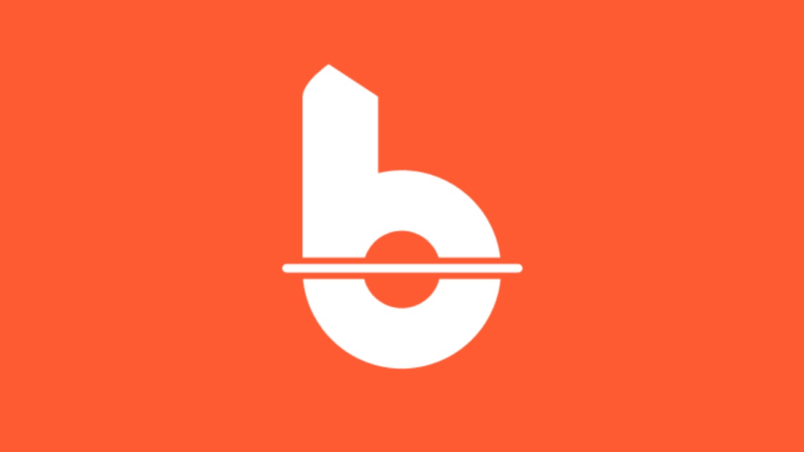 Illustration des Buchstaben "B" auf orangem Hintergrund als Logo der App Buycott