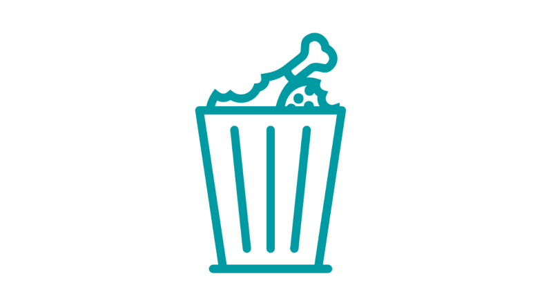 Symbol eines Mülleimers