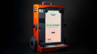 Roboter WIRSING vor schwarzem Hintergund